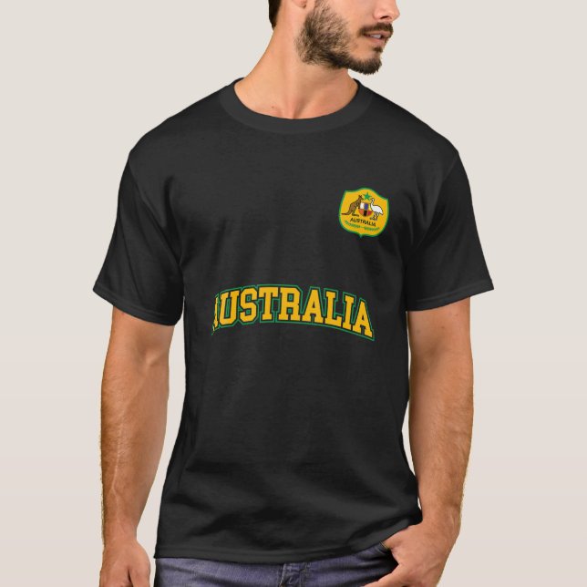 Australien Team Sports Soccer Australian Flag Jere T-Shirt (Vorderseite)