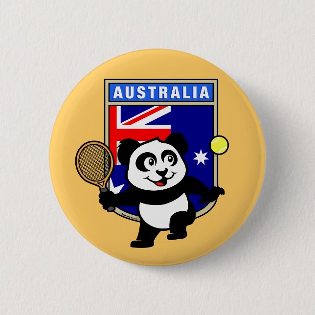 Australien Tennis Panda Button (Vorderseite)