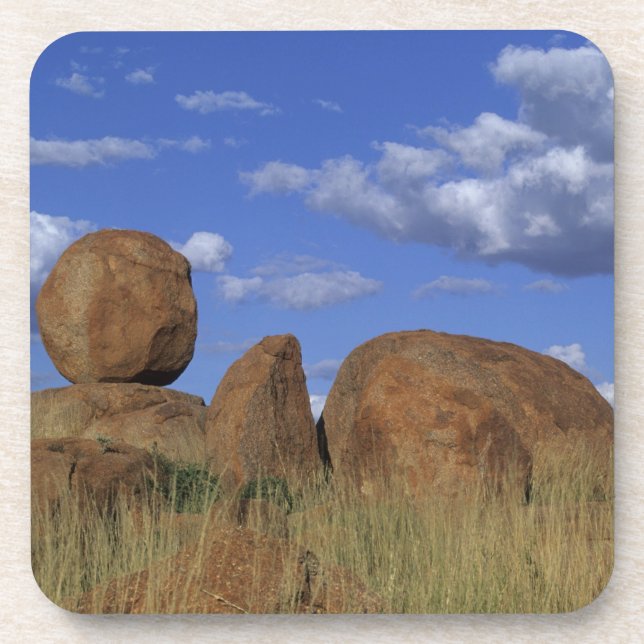 Australien, Teufelsbrocken. Spherischer Sandstein Getränkeuntersetzer (Vorderseite)