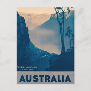 Australien, The Blue Mountains Vintage Travel Postkarte