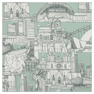 Australien toile de jouy Balsam-Entenei Stoff