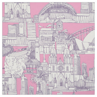 Australien toile de jouy lila pastell magenta stoff