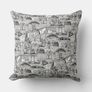 Australien Toile de jouy monochrome Kissen