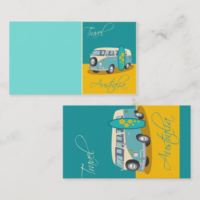 Australien: Travel Business Card Visitenkarte (Vorne/Hinten)