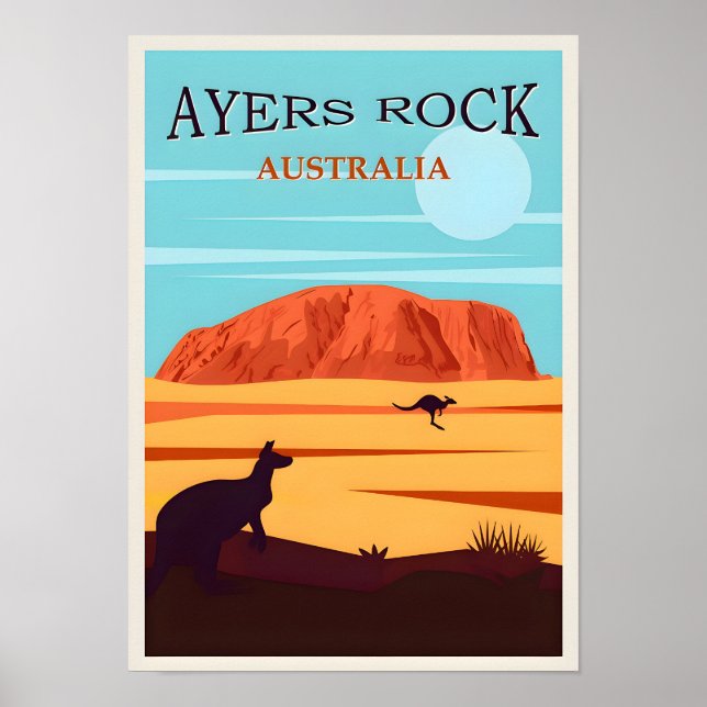 Australien Ulura Travel Poster (Vorne)