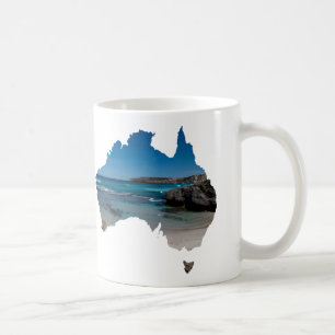 Australien Umriss Kangaroo Island Bay Paradies Kaffeetasse