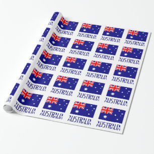 Australien und australische Flagge Geschenkpapier