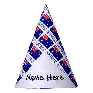 Australien und australische Flagge individuell ges Partyhütchen