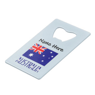 Australien und australische Flagge Personalisiert Geldbeutel Flaschenöffner