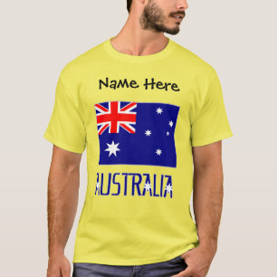 Australien und Australisches Flaggenschwarz Person T-Shirt