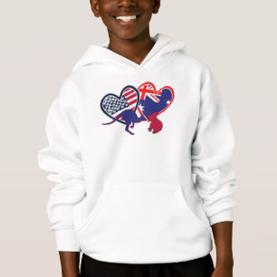 Australien und die Vereinigten Staaten - Flag Hear Hoodie