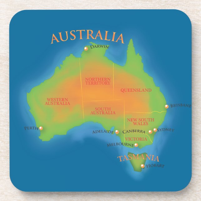Australien Untersetzer (Vorderseite)