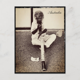 Australien, Ureinwohner + Didgeridoo Postkarte