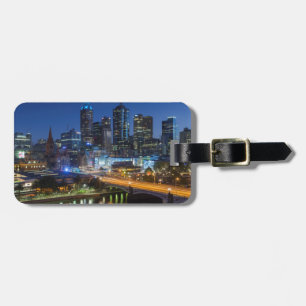 Australien, Victoria, Melbourne, Skyline mit Gepäckanhänger