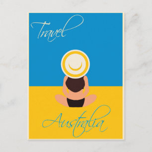 Australien Vintag Beach Travel Poster Postkarte