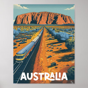 Australien Vintage Berühmter Reiseort Poster