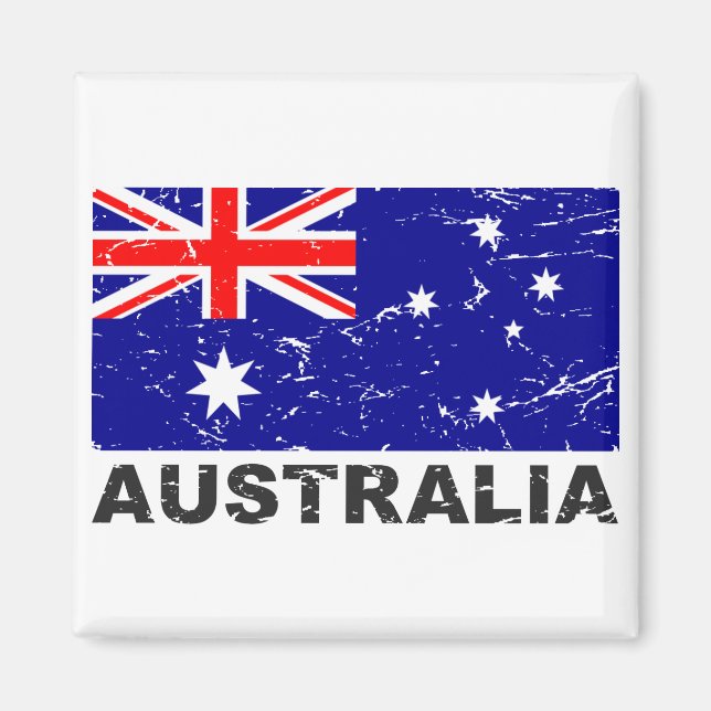 Australien - Vintage Flagge Magnet (Vorne)