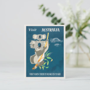 Australien Vintage Poster Postkarte