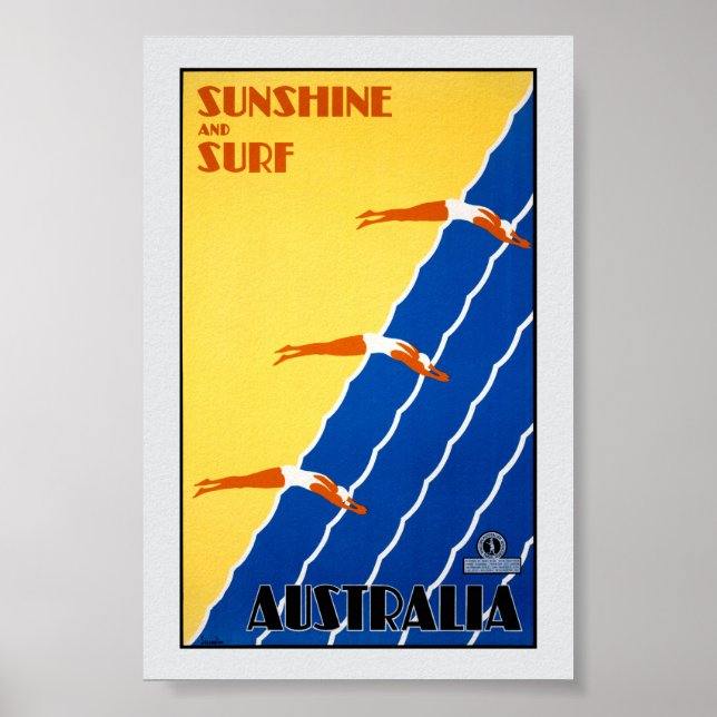 Australien Vintage Poster Restauriert (Vorne)
