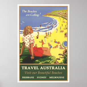 Australien Vintage Reise Poster