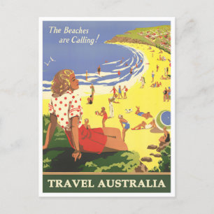 Australien Vintage-Reise Postkarte