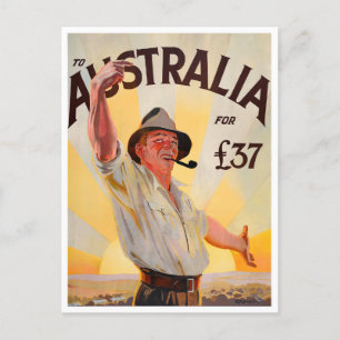 Australien Vintage-Reise Postkarte