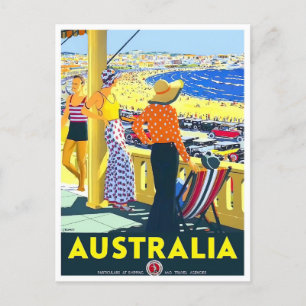 Australien Vintage-Reise Postkarte