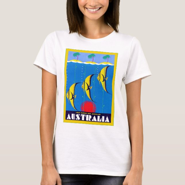 Australien ~ Vintage Reise T-Shirt (Vorderseite)