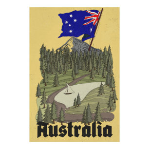 Australien Vintage-Reiseplakat Fotodruck