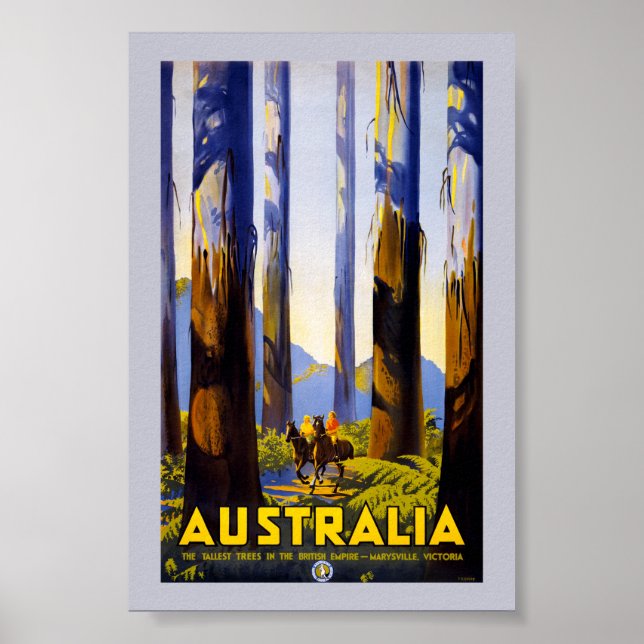 Australien Vintage-Reiseplakat Restauriert Poster (Vorne)