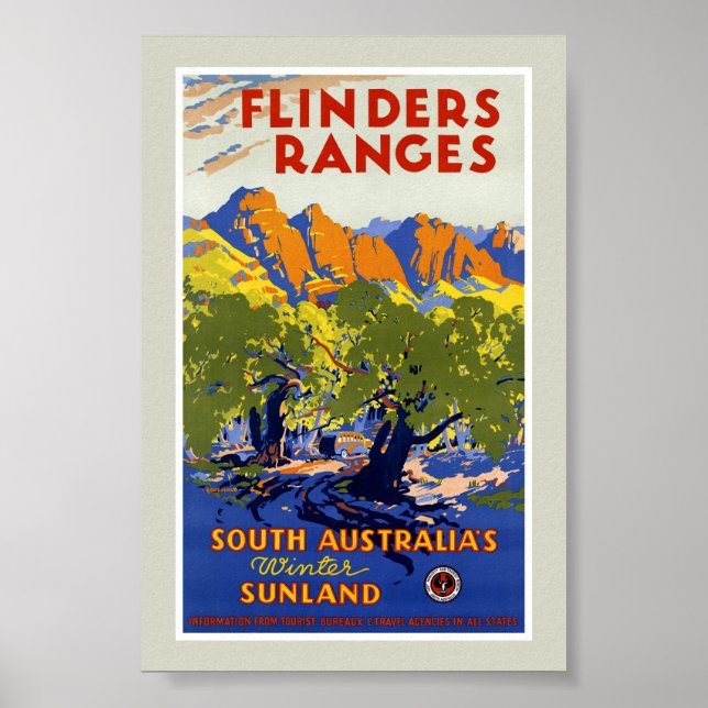 Australien Vintage Reiseplakat Restauriert Poster (Vorne)