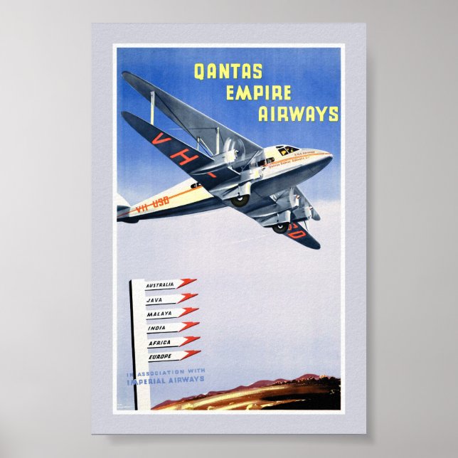 Australien Vintage-Reiseplakat Restauriert Poster (Vorne)