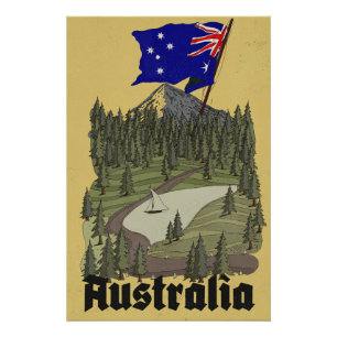 Australien Vintage-Reiseposter Poster