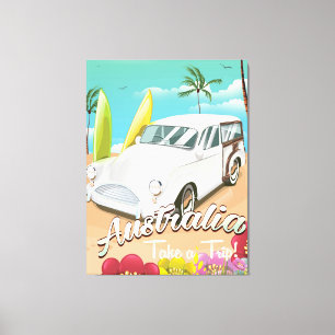 Australien Vintage-Surf-Reiseposter Leinwanddruck