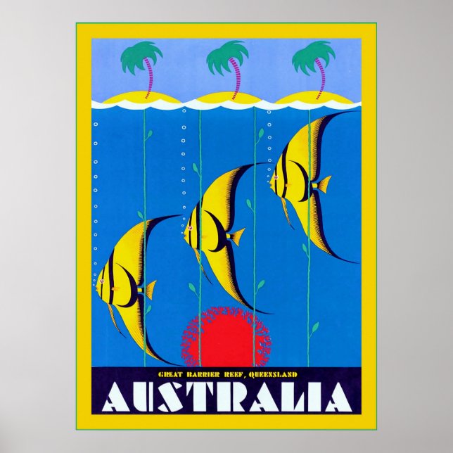Australien ~ Vintage Travel Poster (Vorne)