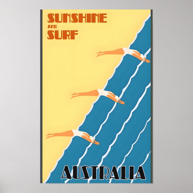 Australien Vintage Travel Poster (Vorne)