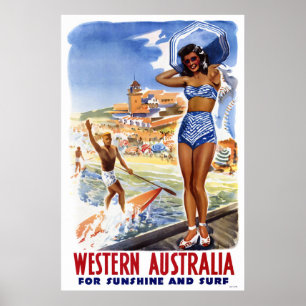 Australien Vintage Travel Poster restauriert