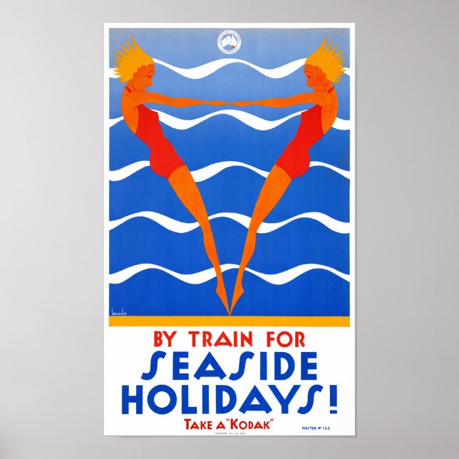 Australien Vintage Travel Poster restauriert (Vorne)