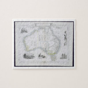 Australien, von einer Reihe Weltkarten Puzzle