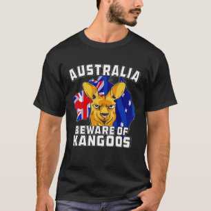 Australien Vorsicht vor Kängurus Down Under Austra T-Shirt