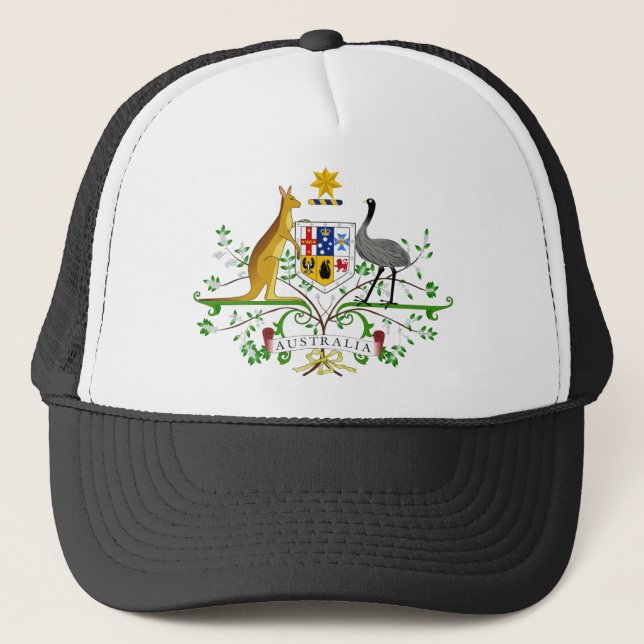 Australien-Wappen Hut Truckerkappe (Vorderseite)