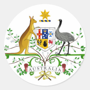 Australien-Wappen Runder Aufkleber