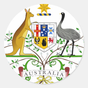 Australien-Wappen Runder Aufkleber