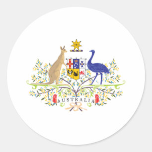Australien-Wappen Runder Aufkleber