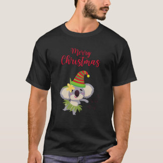 Australien Weihnachts Niedlich Dancing Koala Desig T-Shirt