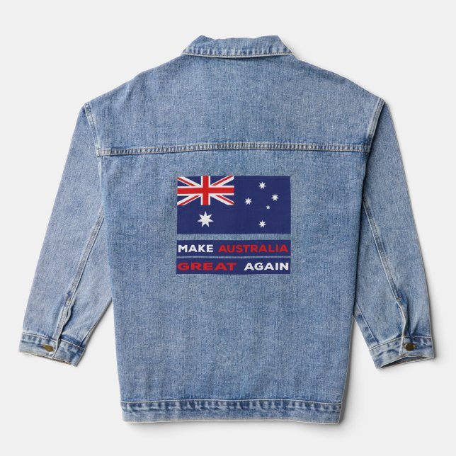 Australien wieder groß machen jeansjacke (Rückseite)