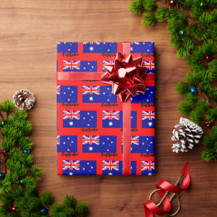 Australien Wrapping Paper, Australische Flagge Rot Geschenkpapier