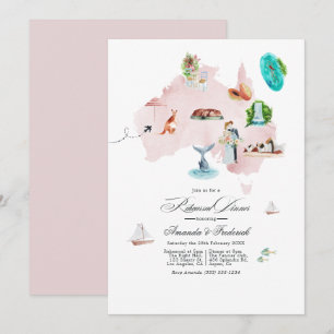 Australien Ziel Hochzeit Probeessen Einladung