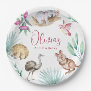 Australien Zoo Tier Geburtstag Pappteller