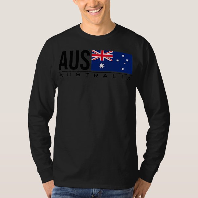 AUSTRALIENFLAG AUSTRALISCHER LANDESCODE AUS SPORTS T-Shirt (Vorderseite)